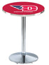 Holland Bar Stool L214 - 42"" Chrome University of Dayton Logo Pub Table