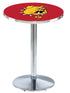 L214 - 42"" Chrome Ferris State Pub Table