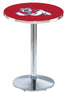 L214 - 42"" Chrome Fresno State Pub Table