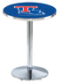 L214 - 42"" Chrome Louisiana Tech Pub Table