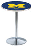 L214 - 42"" Chrome Michigan Pub Table