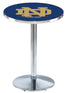L214 - 42"" Chrome Notre Dame (ND) Pub Table