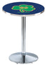 L214 - 42"" Chrome Notre Dame (Shamrock) Pub Table