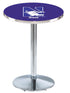 L214 - 42"" Chrome Northwestern Pub Table