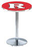 L214 - 42"" Chrome Rutgers Pub Table