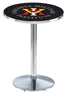 Holland Bar Stool Co Sports Team L214 - 42"" Chrome Virginia Military Institute Pub Table