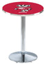 L214 - 42"" Chrome Wisconsin ""Badger"" Pub Table