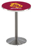 L214 - 36"" Stainless Steel Arizona State Pub Table with Sparky Logo.