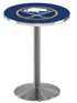 L214 - 36"" Stainless Steel Buffalo Sabres Modern Pub Table