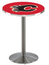 L214 - 36"" Stainless Steel Calgary Flames Modern Pub Table