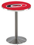 L214 - 36"" Stainless Steel Carolina Hurricanes Modern Pub Table