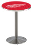 L214 - 36"" Stainless Steel Detroit Red Wings Pub Table