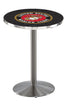 L214 - 36"" Stainless Steel U.S. Marines Pub Table