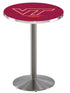 Holland Bar Stool Co Sports Team L214 - 36"" Stainless Steel Virginia Tech Pub Table