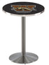 Holland Bar Stool Co Sports Team L214 - 36"" Stainless Steel Western Michigan Pub Table