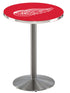 L214 - 42"" Stainless Steel Detroit Red Wings Pub Table