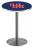 Holland Bar Stool L214 - 42"" Stainless Steel Houston University Logo Pub Table