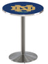 L214 - 42"" Stainless Steel Notre Dame (ND) Pub Table