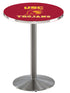 L214 - 42"" Stainless Steel USC Trojans Pub Table