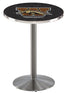 Holland Bar Stool Co Sports Team L214 - 42"" Stainless Steel Western Michigan Pub Table