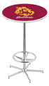 L216 - 42"" Chrome Arizona State Pub Table with Sparky Logo.