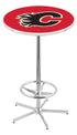 L216 - 42"" Chrome Calgary Flames Modern Pub Table