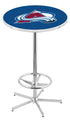 L216 - 42"" Chrome Colorado Avalanche Pub Table