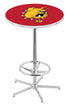 L216 - 42"" Chrome Ferris State Pub Table