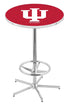 Holland Bar Stool Chrome Indiana NCAA Sports Team Logo Pub Table L216 - 42""