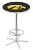 Holland Bar Stool Chrome Iowa NCAA Sports Team Logo Pub Table L216 - 42""