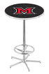L216 - 42"" Chrome Miami (OH) Pub Table