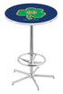 L216 - 42"" Chrome Notre Dame (Shamrock) Pub Table