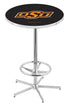 Holland Bar Stool L216 - 42"" Chrome Oklahoma State Logo Pub Table