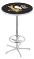 Holland Bar Stool Co. Sports Team L216 - 42"" Chrome Pittsburgh Penguins Pub Table