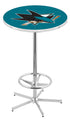 Holland Bar Stool Co. Sports Team L216 - 42"" Chrome San Jose Sharks Pub Table