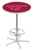 Holland Bar Stool Co Sports Team L216 - 42"" Chrome Virginia Tech Pub Table