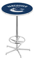 Holland Bar Stool Co. Sports Team L216 - 42"" Chrome Vancouver Canucks Pub Table