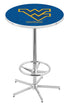 L216 - 42"" Chrome West Virginia Pub Table