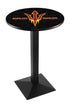 Holland Bar Stool L217 - 36"" Black Wrinkle Arizona State Pub Table with Pitchfork Logo