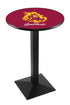 L217 - 36"" Black Wrinkle Arizona State Pub Table with Sparky Logo.