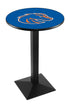 L217 - 36"" Black Wrinkle Boise State Pub Table