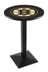 L217 - 36"" Black Wrinkle Boston Bruins Modern Pub Table