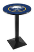 L217 - 36"" Black Wrinkle Buffalo Sabres Modern Pub Table