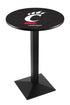 L217 - 36"" Black Wrinkle Cincinnati Pub Table