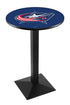 L217 - 36"" Black Wrinkle Columbus Blue Jackets Pub Table