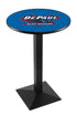 Holland Bar Stool L217 - 36"" Black Wrinkle DePaul Logo Pub Table