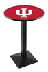 L217 - 36"" Black Wrinkle Indiana Pub Table