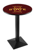 L217 - 36"" Black Wrinkle Iowa State Pub Table