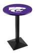 L217 - 36"" Black Wrinkle Kansas State Pub Table
