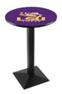 L217 - 36"" Black Wrinkle Louisiana State Pub Table